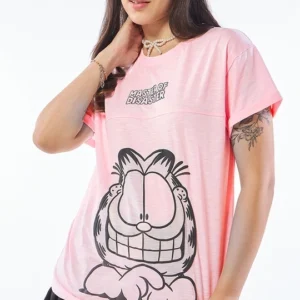 Women's Pink Master Graphic Printed Boyfriend T-shirt